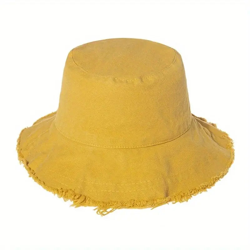 South Korea Instagram retro Yamamoto dark fur rimmed fisherman hat sun hat men's and women's sunblock sun hat