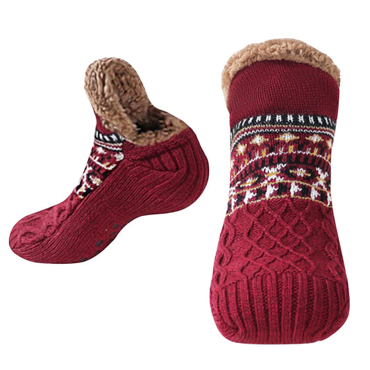 Men Women Winter Indoor Home Slippers Socks Non Slip Carpet Sock Warm Thermal Slipper Socks Soft for Christmas
