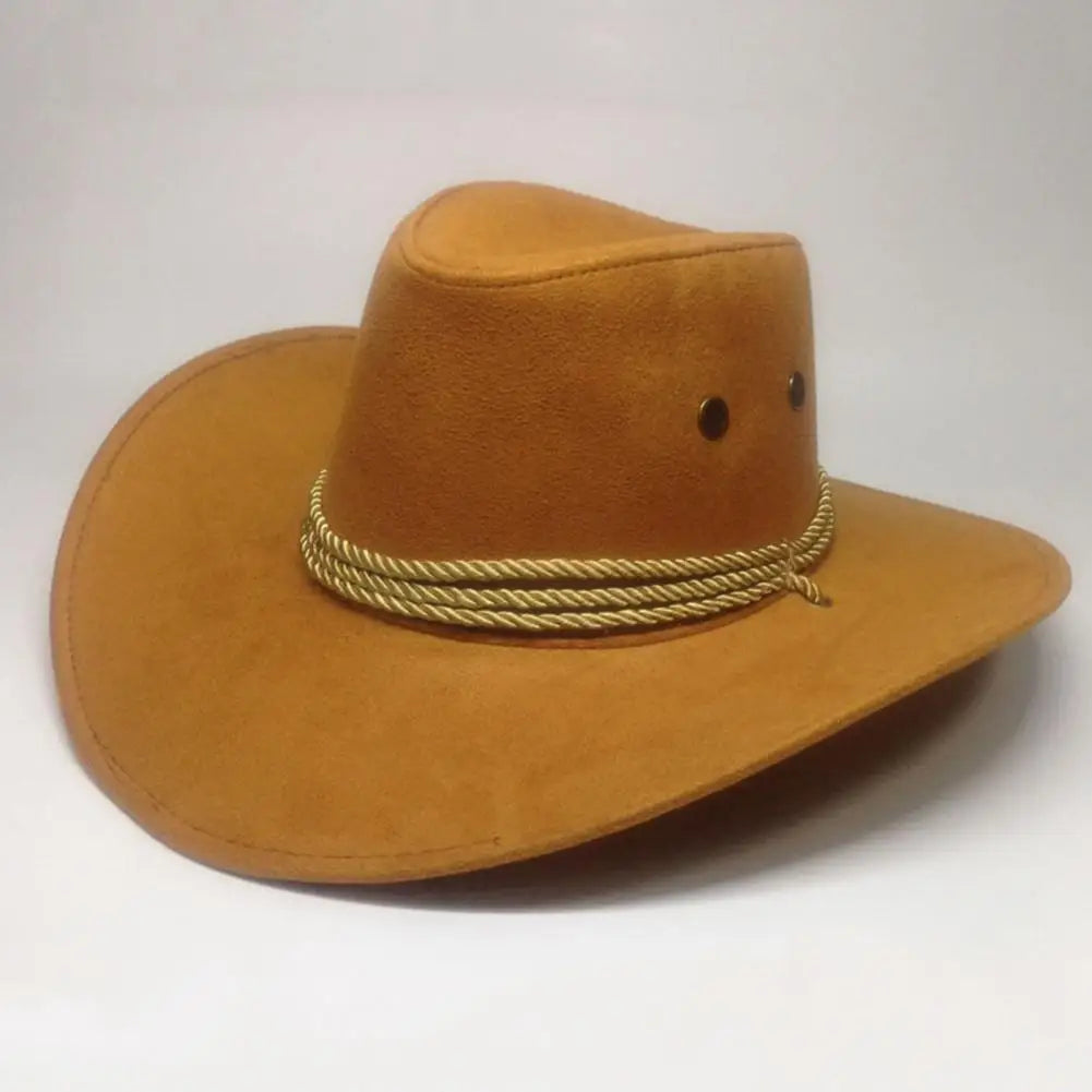 Trilby Cap with Cowboy Style - Adjustable Wide Brim Jazz Hat, Perfect for Horse Riding and Costume Accessories