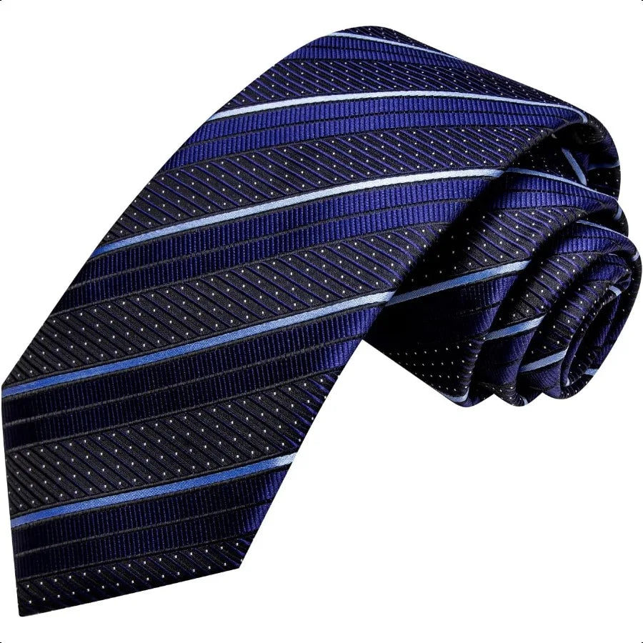 HiTie Silk Ties for Men Plaid Paisley Striped Necktie Pocket Square Cufflinks Set Formal Business
