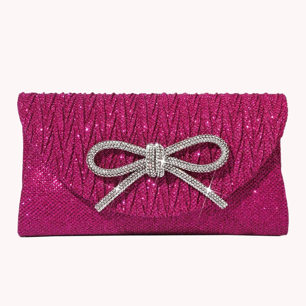 Evening Bag for Women Rhinestone Clutch Purse Satin Sparkly Satchel Purse Wedding Party Prom Purse