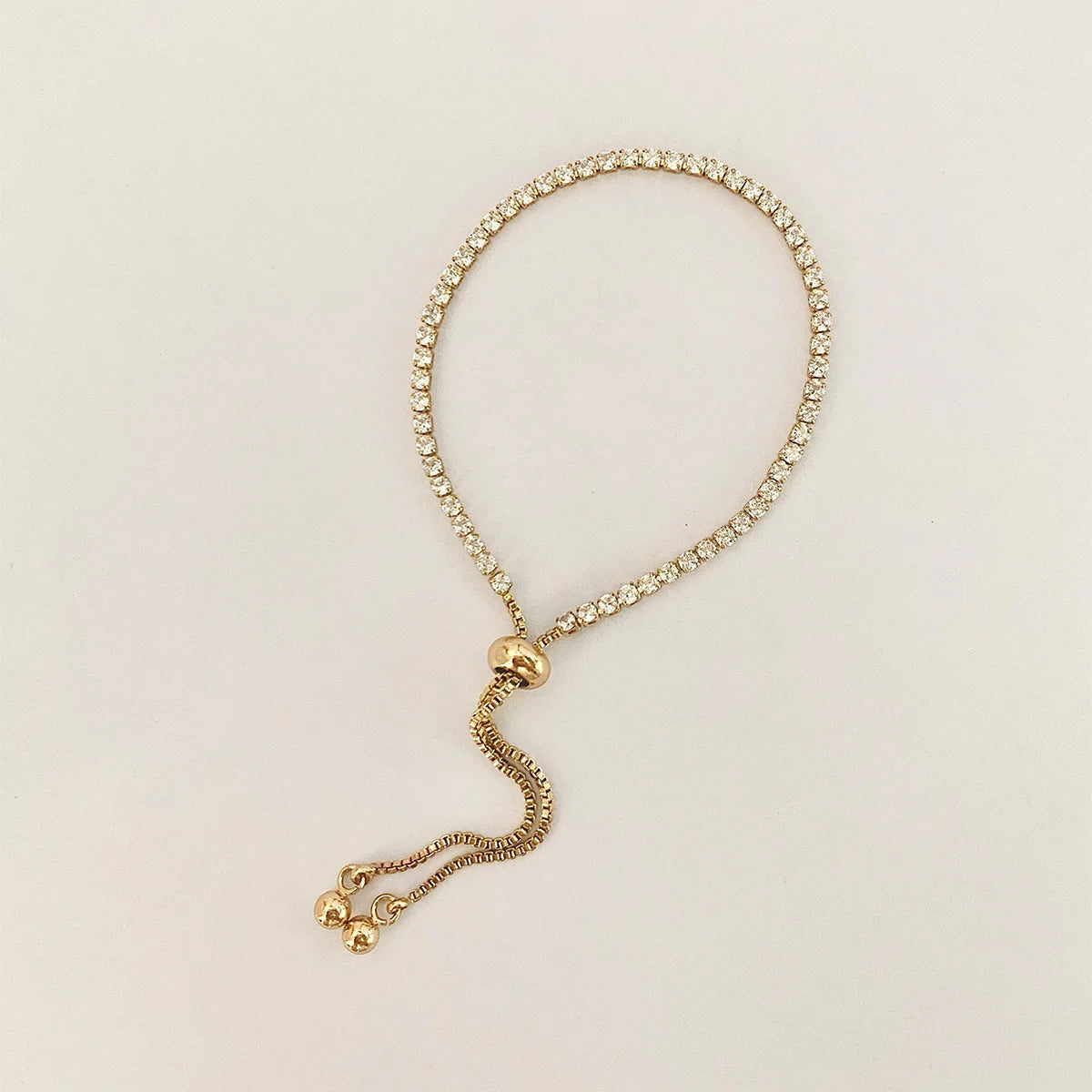 Lxalry Gold Bracelet – Pavé Diamond & Beaded Chain, Elegant Jewelry for Everyday & Evening Wear