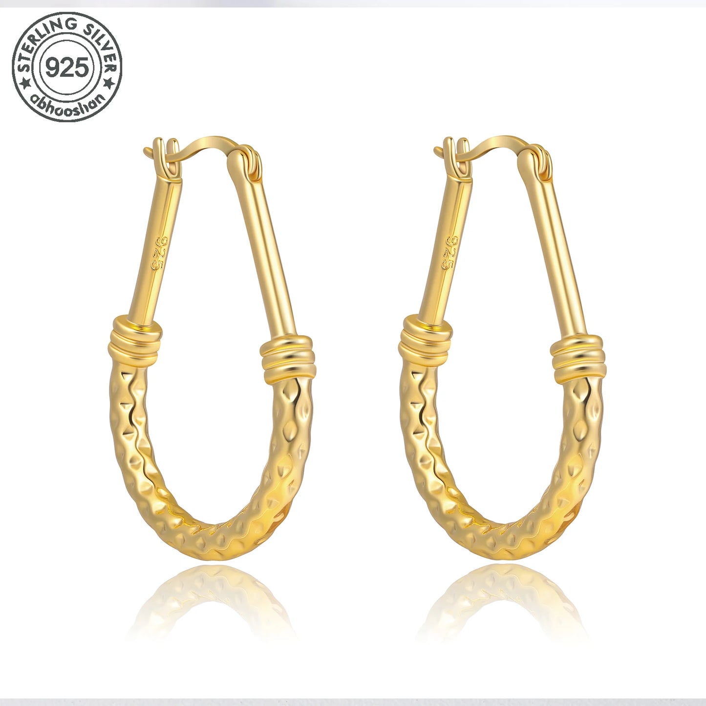 925 Silver, Textured Earrings, Women's Earrings, Classic Italian Design Diamond Cut Textured Earrings, Engagement and Wedding Co