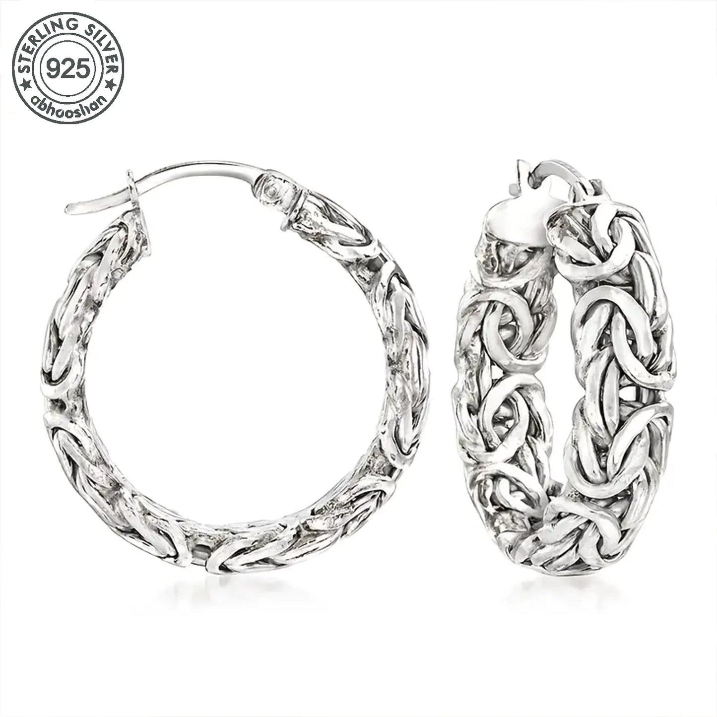 925 Silver, Straw Earrings, Byzantine Style Earrings, Men's Earrings Women's Earrings, For Any Holiday, Comes with a Boutique Gi