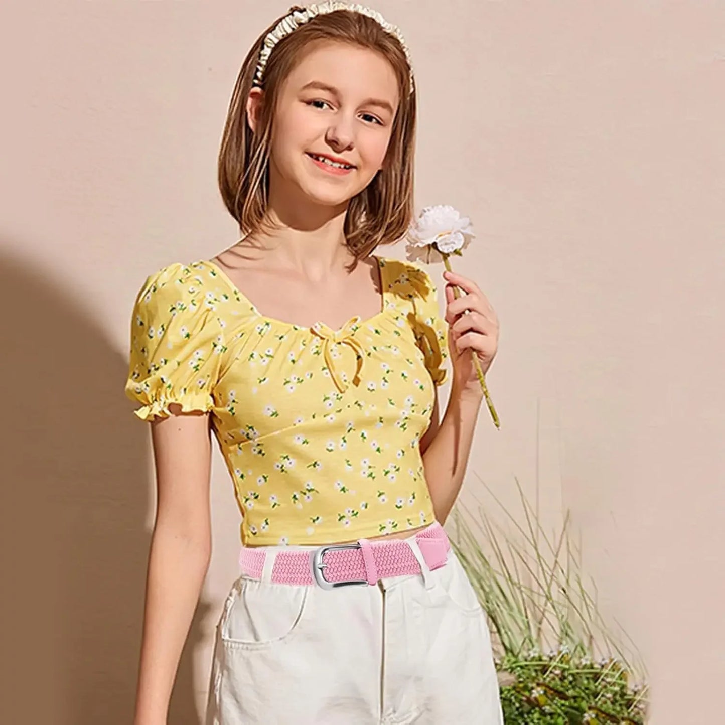 Children's belt Elasticated Elasticated boys girls without buckle 1 pack