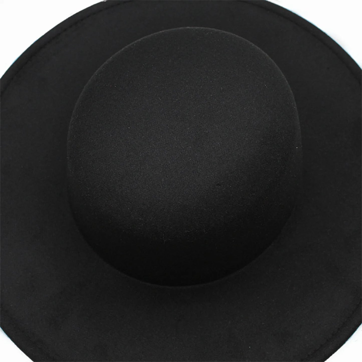 French Style 10cm Wide Brim Derby Top Hat Socialite Wind Hepburn Wind Wool Felt Fedoras Hat Elegant Wedding Dress Hat
