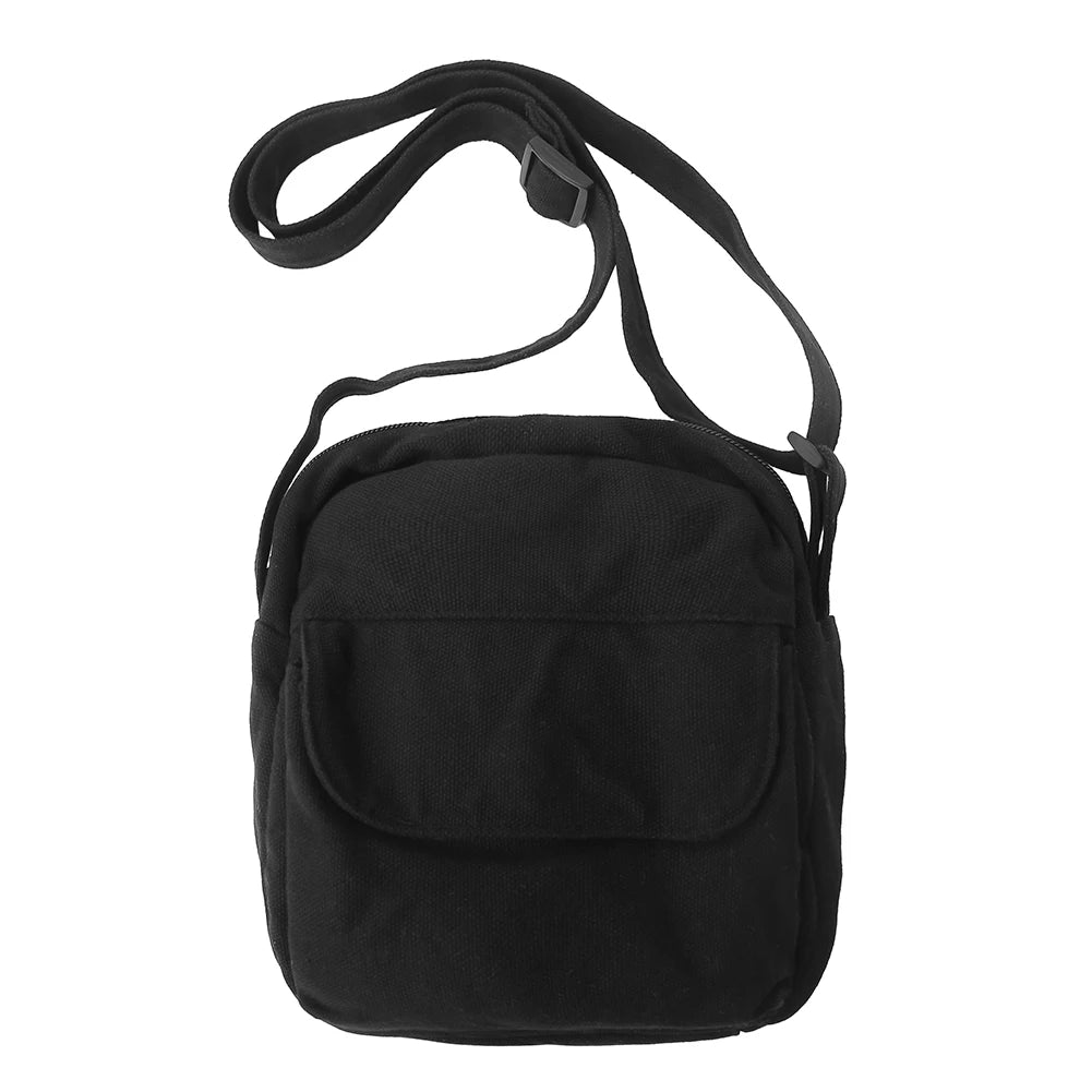 Crossbody Bag for Women Adjustable Strap Satchel Purse Canvas Solid Color Messenger Bag for Travel Commuting