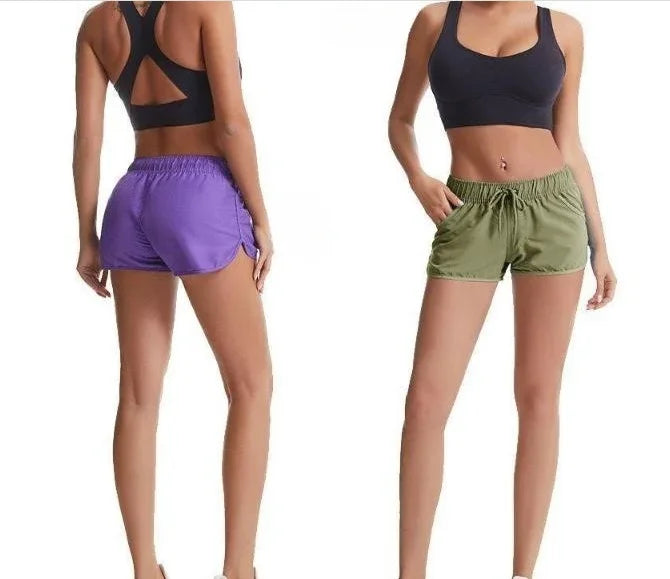Summer Women Marathon Running Shorts Training Fitness Run YOGA Sports For Gym Size