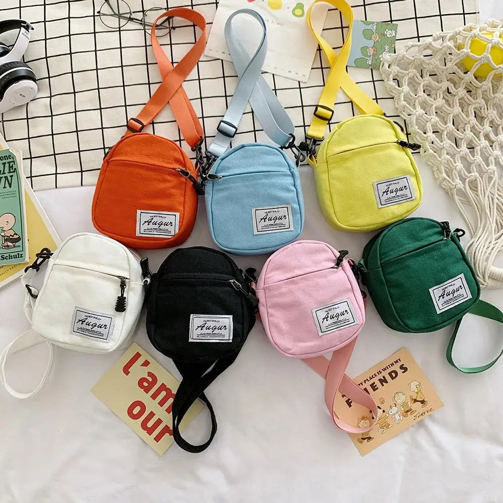 Fashion Women Canvas Bags Patchwork Mini Wallet Phone Shoulder Messenger Bags Multilayers Vintage Design Lady Handbag