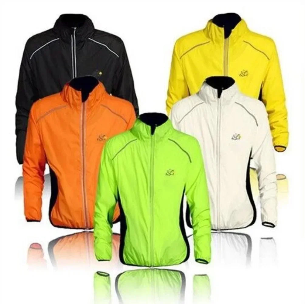 Reflective Men's Rain Jacket Waterproof Windbreaker Running Cycling Golf Bicycle Wear Windproof MTB Bike Windcoat