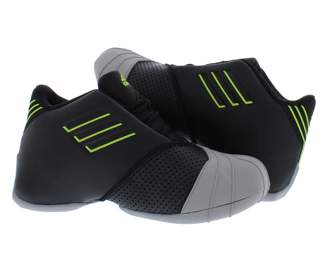 Adidas Tmac Boys Shoes, Color:Black/Grey/Lime
