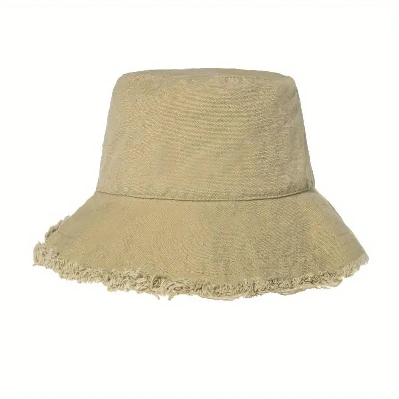 South Korea Instagram retro Yamamoto dark fur rimmed fisherman hat sun hat men's and women's sunblock sun hat
