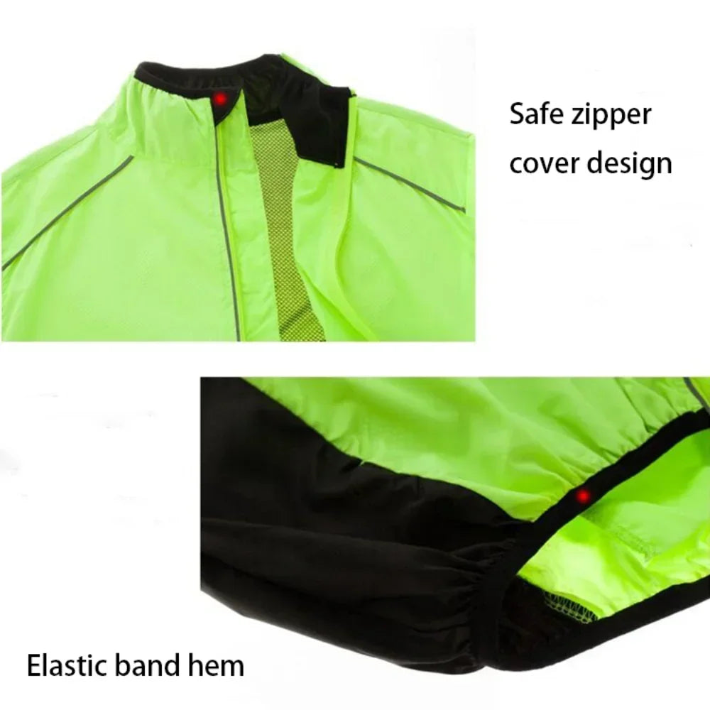 Reflective Men's Rain Jacket Waterproof Windbreaker Running Cycling Golf Bicycle Wear Windproof MTB Bike Windcoat