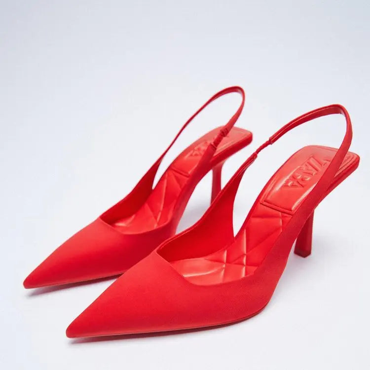 Oulylan High heeled Sandals Women's Shoes Fashion Pumps Pointed Toe High Heels Shallow Women's Sandals Shoes for Women