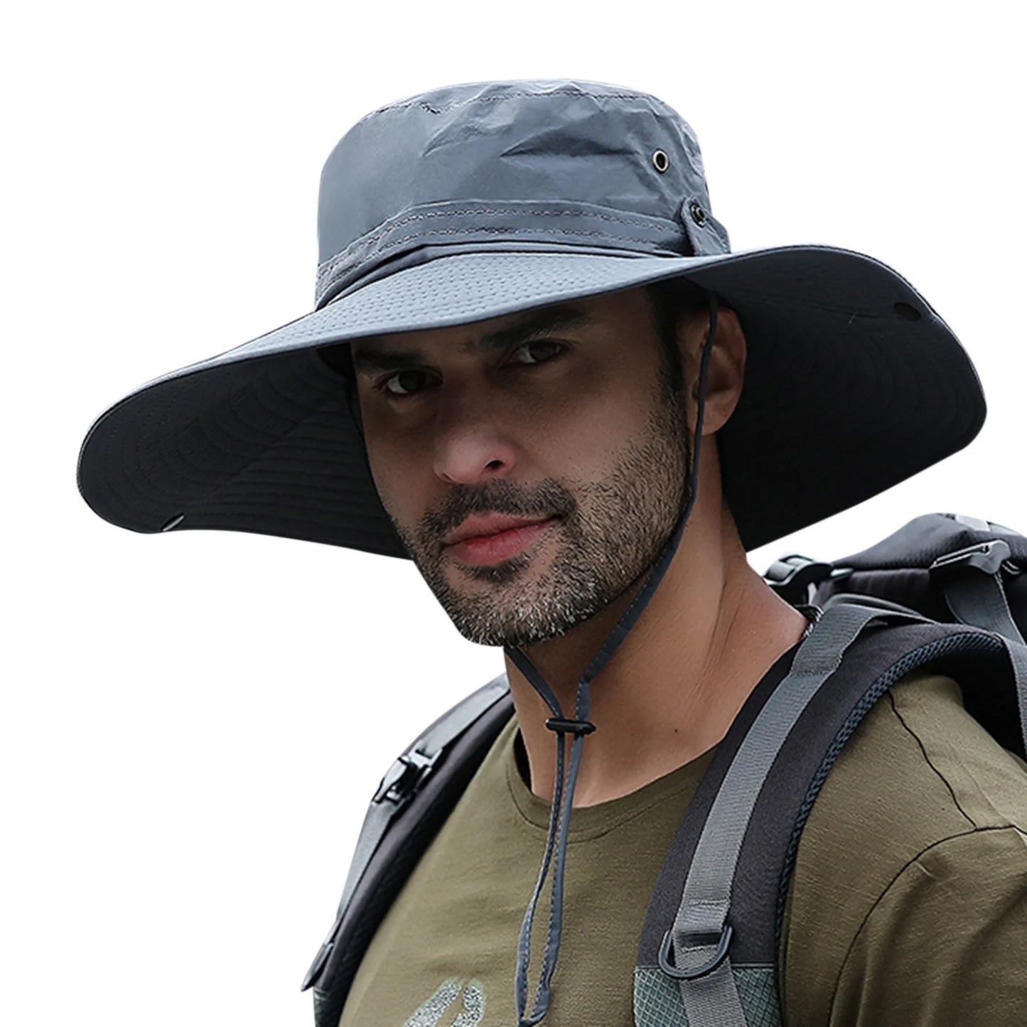 Outdoor Sun Hat Wide Brim UV Protection Foldable Bucket Hat for Fishing Hiking Camping 12CM Brim Lightweight Travel Beach Hat Me