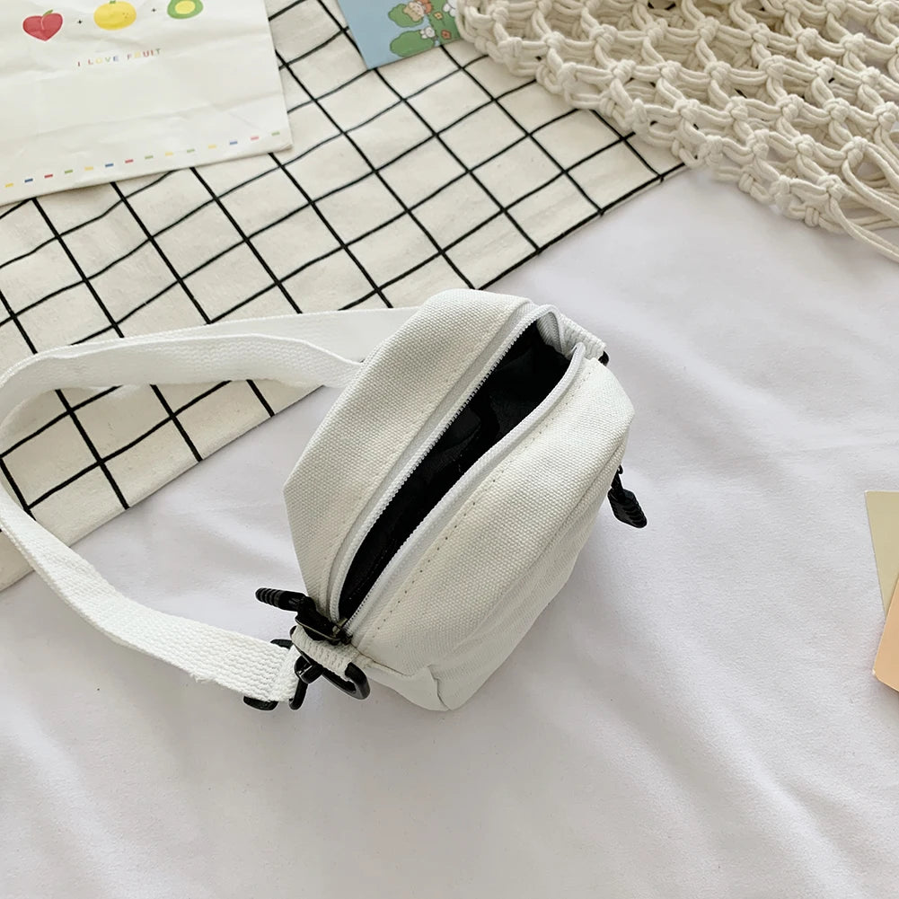 Fashion Women Canvas Bags Patchwork Mini Wallet Phone Shoulder Messenger Bags Multilayers Vintage Design Lady Handbag