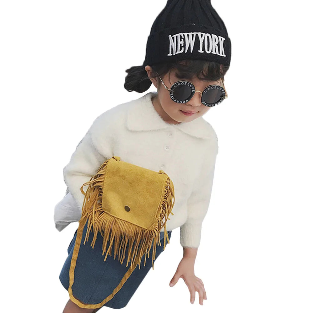 Cute Toddler Girls Mini Handbag Adorable Polka Dot Floral Patterned Purse with Bowknot for Young Children