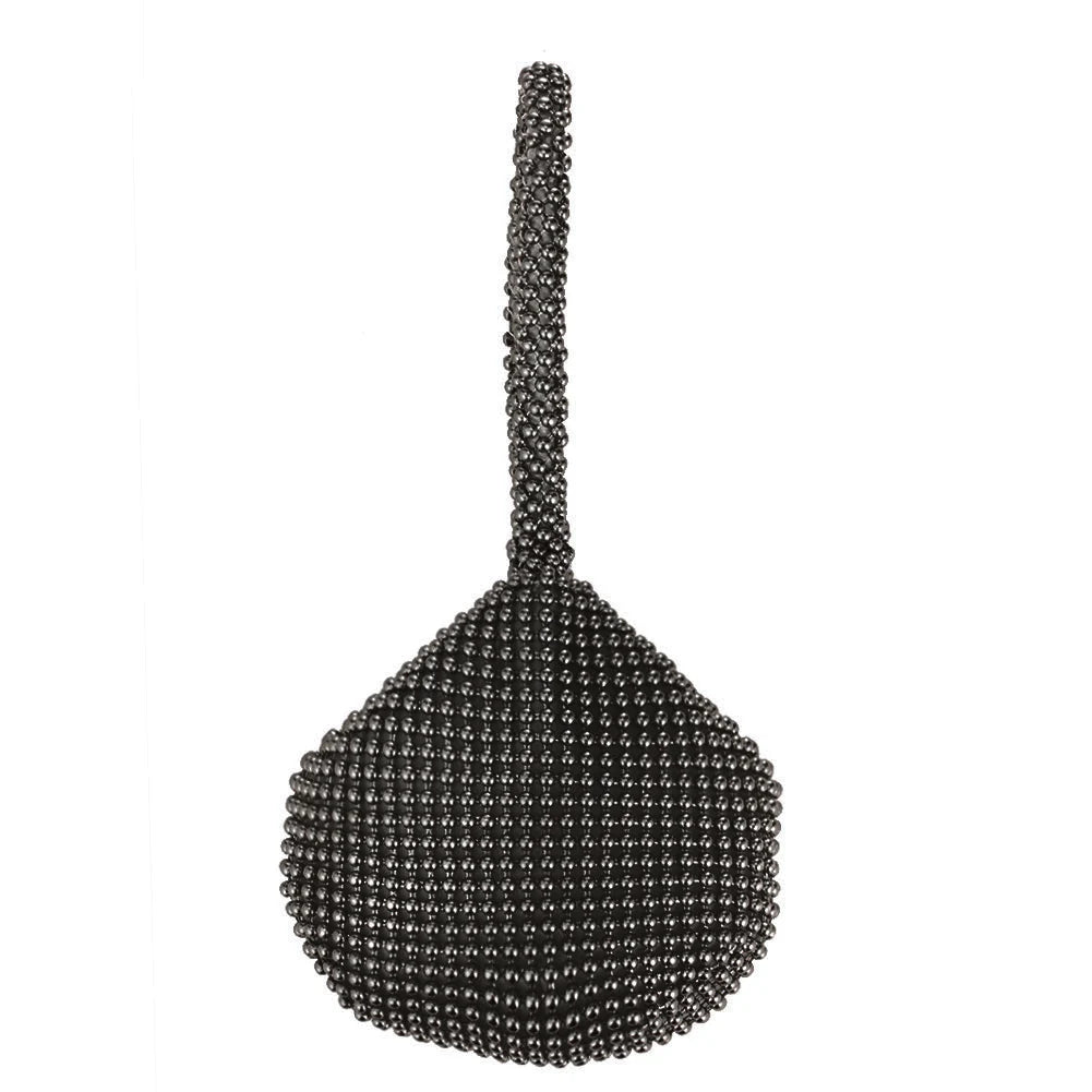 Fashion Women Evening Handbags with Zipper Metal Evening Pouch Irregular Shape Clutch Purse for Bridal Wedding Party