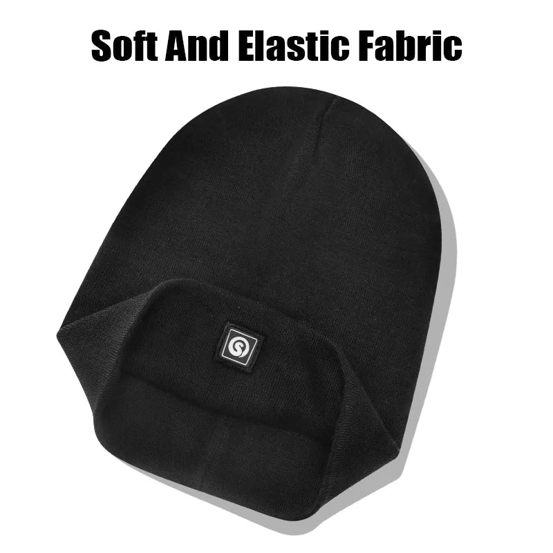 SNOW DEER-Rechargeable Heated Hat for Men Women, Cycling Caps, Electric Motorcycle Heating Cap, Snowboarding Accessories, Winter