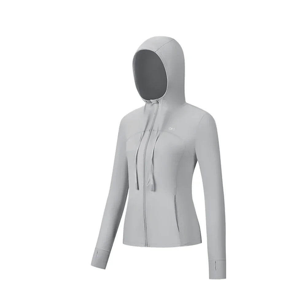 OhSunny Slim Fit Jackets 2024 Spring Summer New Coolchill-160 Sun Protection Long Sleeve Yoga Coat for Women Outdoor Sports
