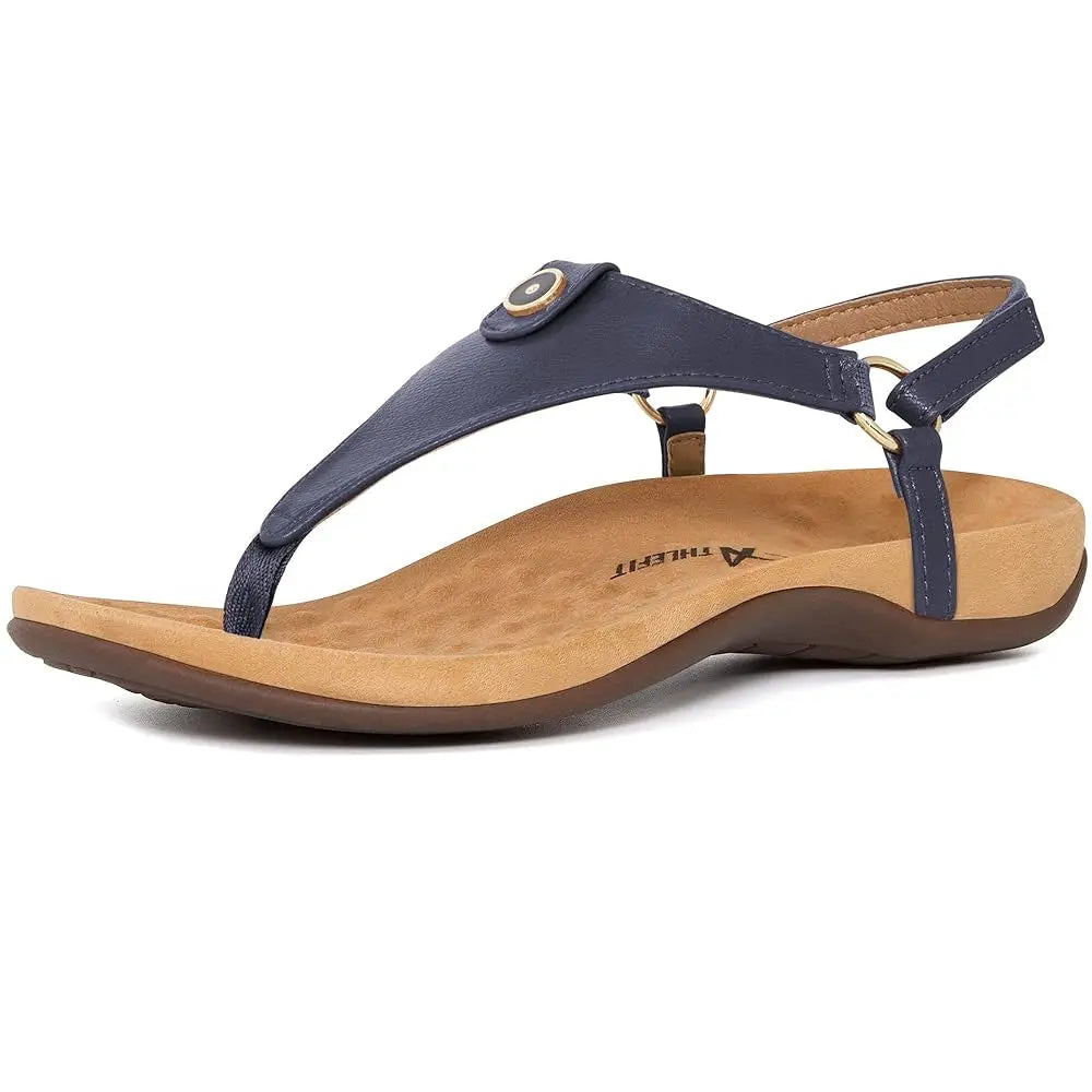 Women's Comfortable Orthopedic Sandals Thong Dressy T-Strap Orthotic Casual Summer Arch Support Sandals