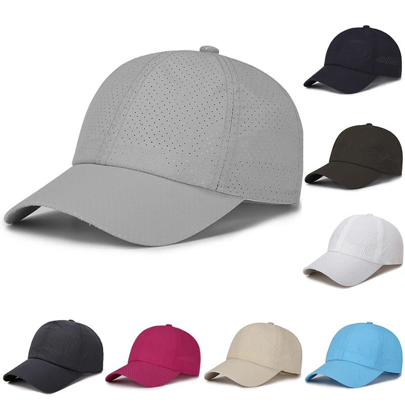 2025 New Summer Men Women Snapback Quick Dry Mesh Baseball Cap Sun Hat Bone Breathable Hats Adjustable outdoor hat