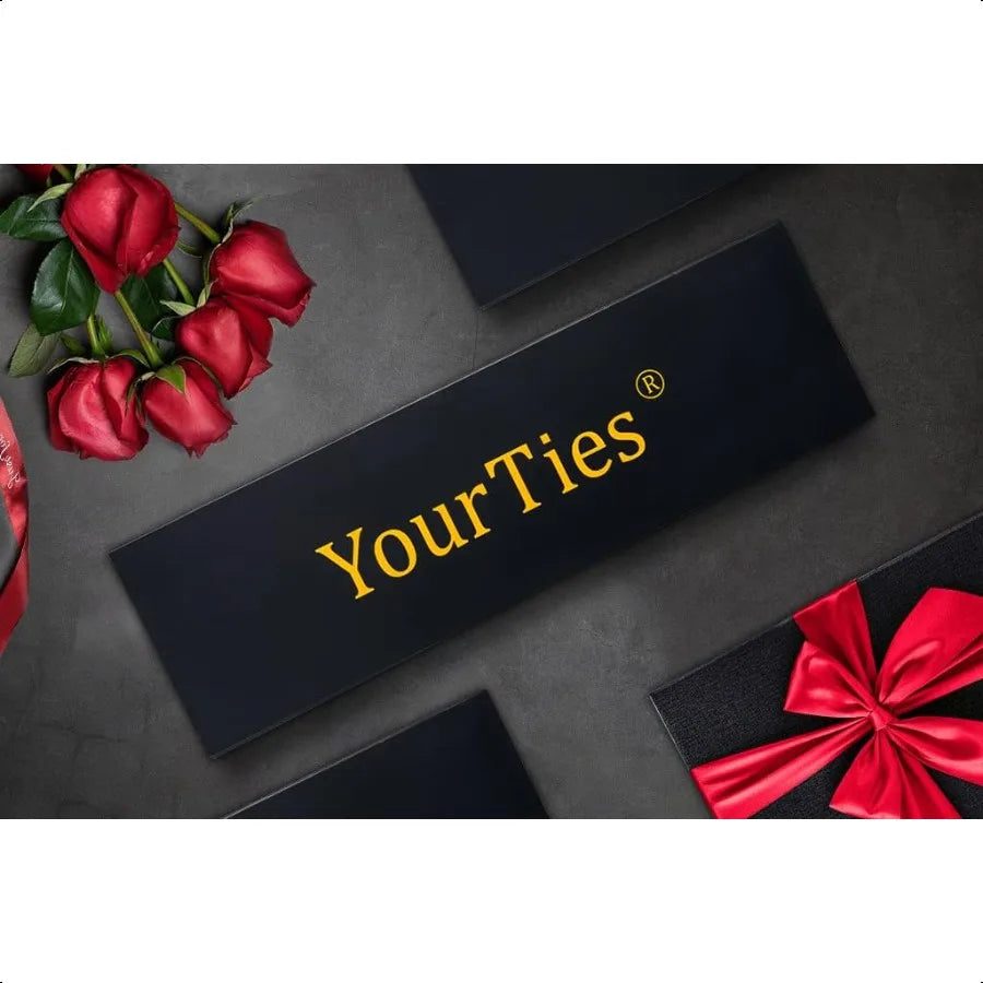 Silk Ties for Men Paisley Floral Striped Necktie and Pocket Square Cufflinks Tie Clip Set 4PC