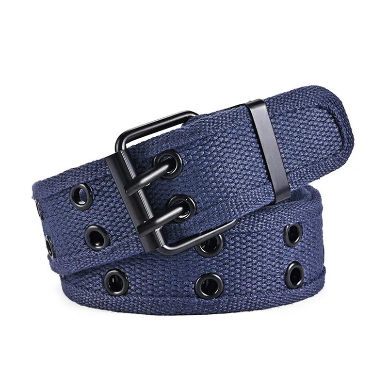 Canvas Belt For Men Luxury Metal Pin Buckle Army Tactical Nylon Braid Belts For Women Jeans High Quality Military Strap Male