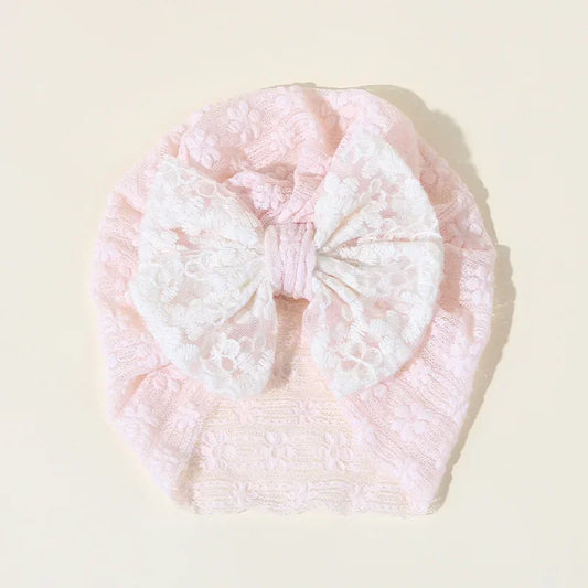 Summer Thin Baby Hats Turban Cute Bow Lace Newborn Boy Girl Indian Caps Infant Baby Headwear Kids Accessories Photography Props
