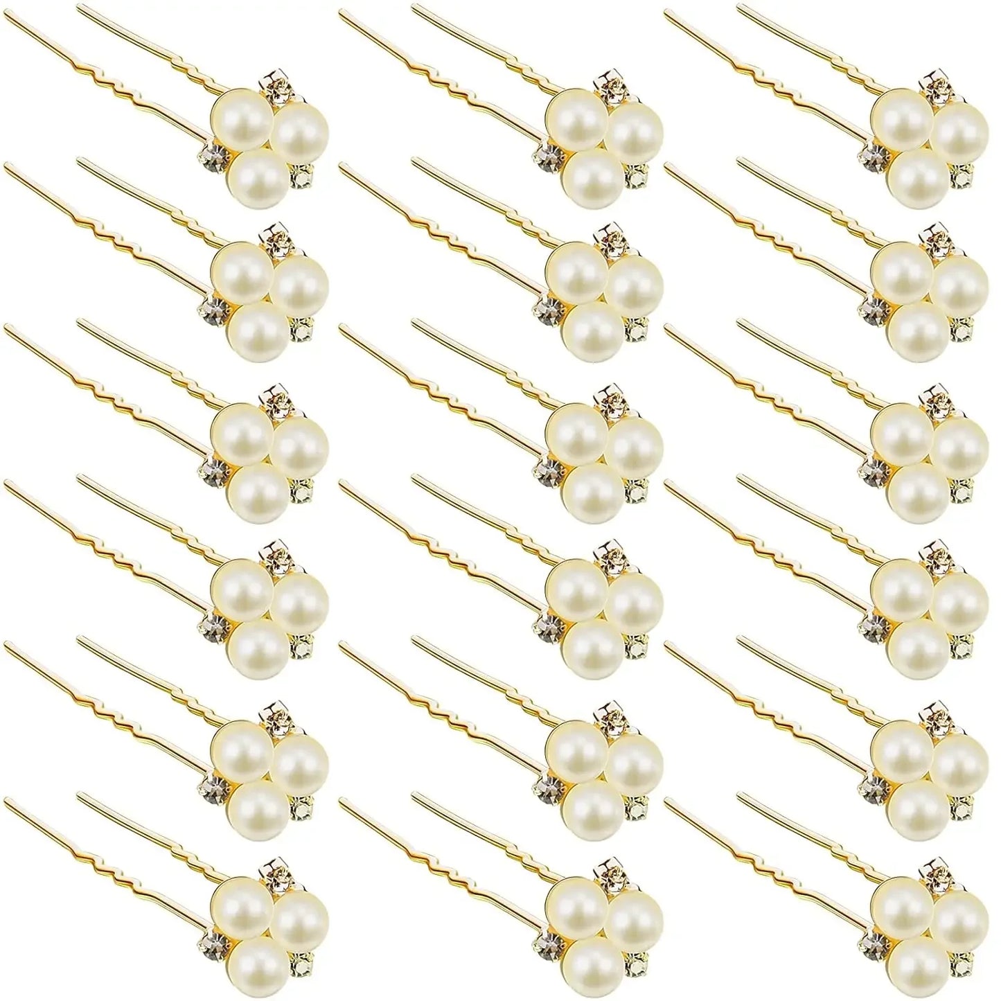 18 Pcs Pearl Hair Pins Bridal Hair Accessories Pearl Crystal Bridal Hairpin Wedding Hair Accessories Pearl Hair Pins for Brides