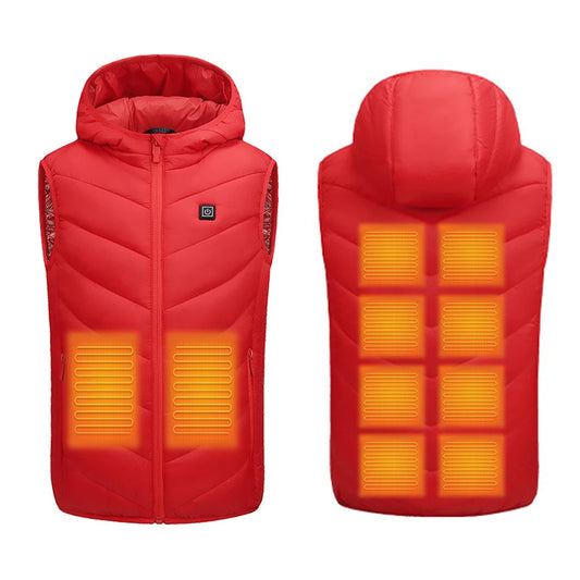 10 Heating Zones Electric Heated Jackets USB Heating Vest Thermal Winter Warm Jacket for Kids Boys Girls
