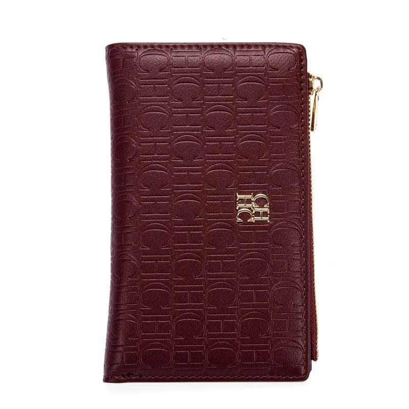 Retro Classic Style Solid Color Women's Long Wallet with Letter Print Portable Women's Clutch Bag Fashionable and Simple