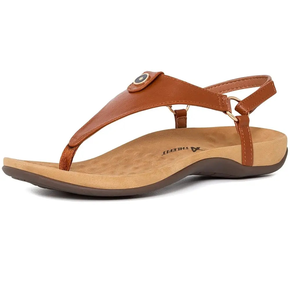 Women's Comfortable Orthopedic Sandals Thong Dressy T-Strap Orthotic Casual Summer Arch Support Sandals
