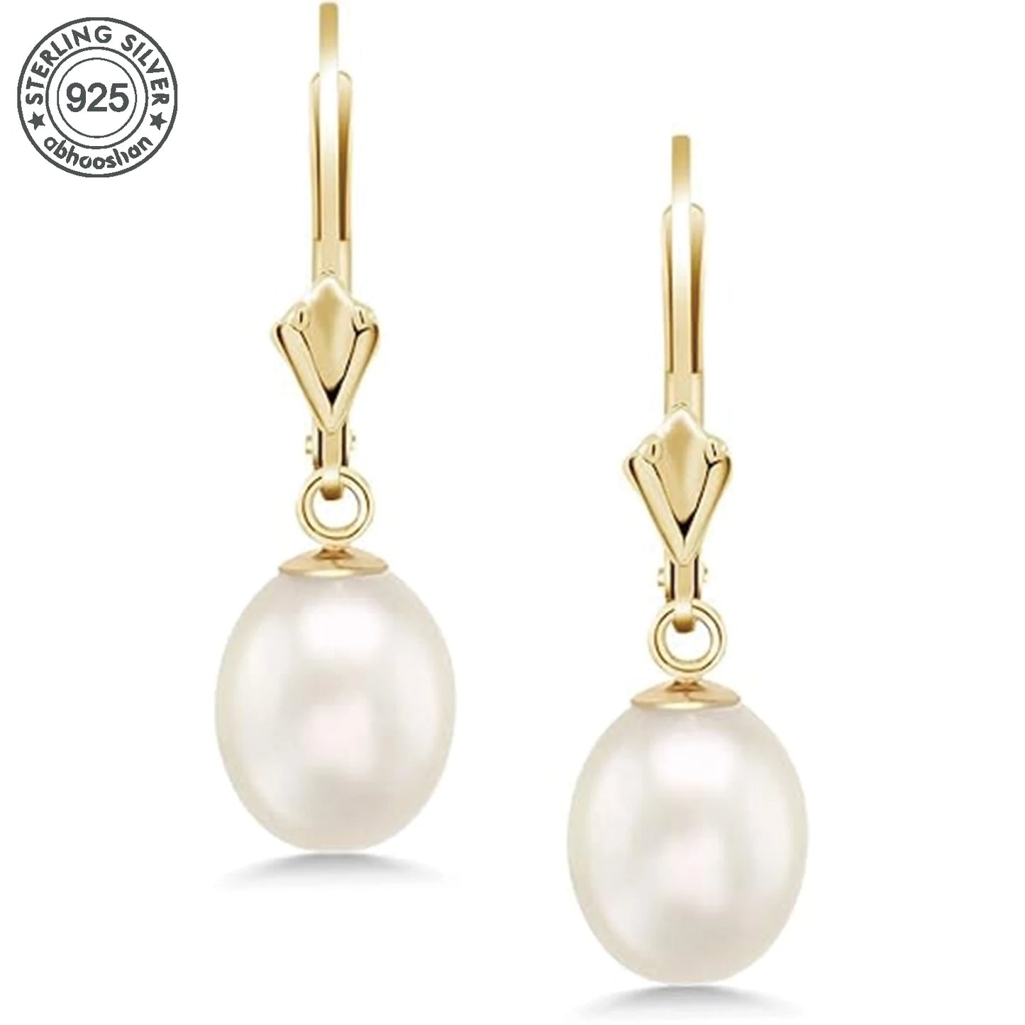 925 Silver, Freshwater Pearl Earrings, Women's Earrings for Girls, Fashion, Luxury, Daily Wear, Dating, Celebration, Gift for Mo