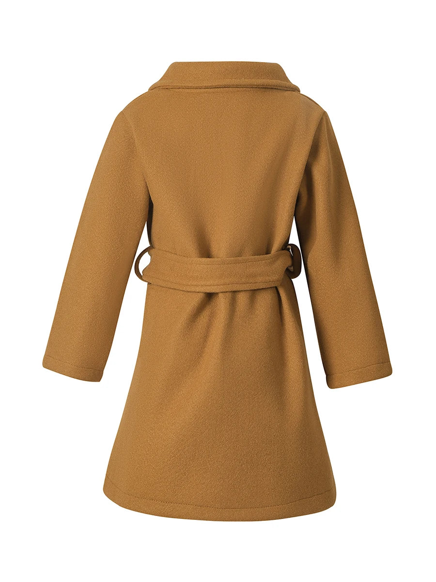 Baby Girl Fleece Hooded Jacket Solid Color Long Sleeve Zip Up Coat with Pockets and Ears Warm Winter Outwear for Infant