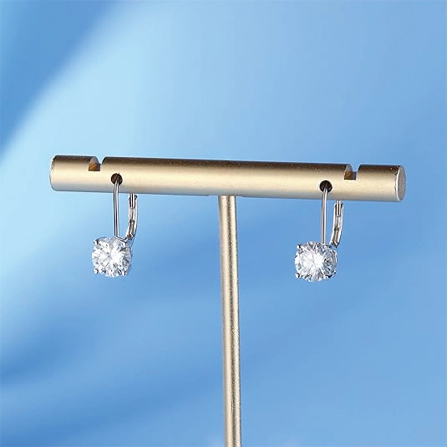 925 Silver, Moissanite Earrings with 0.5ct/1ct Moissanite, Women's Earrings, Pair of 925 Silver Synthetic Moissanite Earrings, W