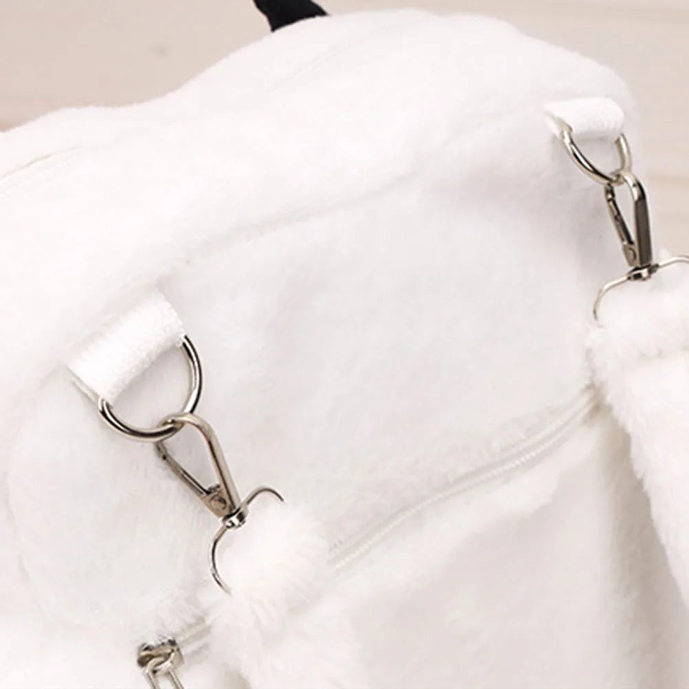 Cute Cat Paw Plush Backpack with Adjustable Straps Sweet School Bag JK Girls Bag Cartoon Backpack for Women Girls