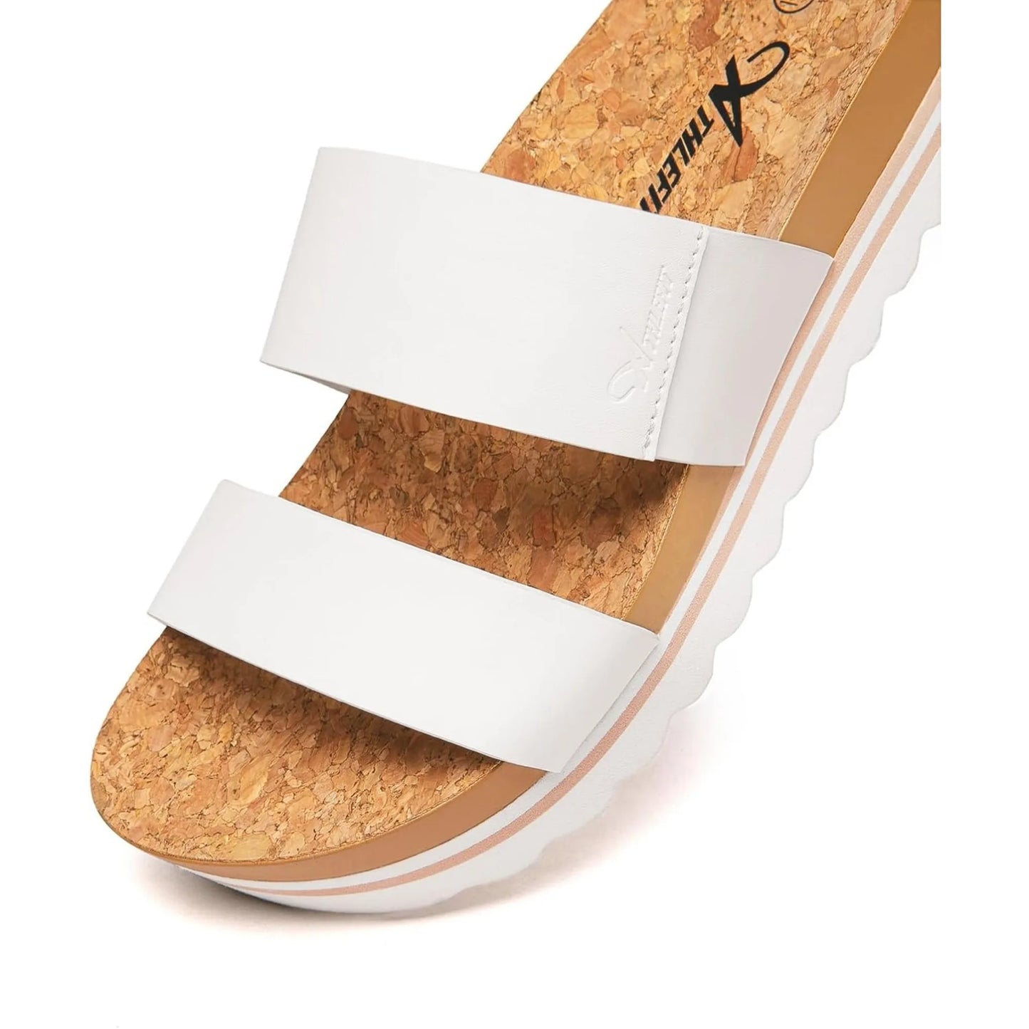 Summer Brown Platform Sandals for Women Comfortable Beach Footbed Sandals 2024 Trendy