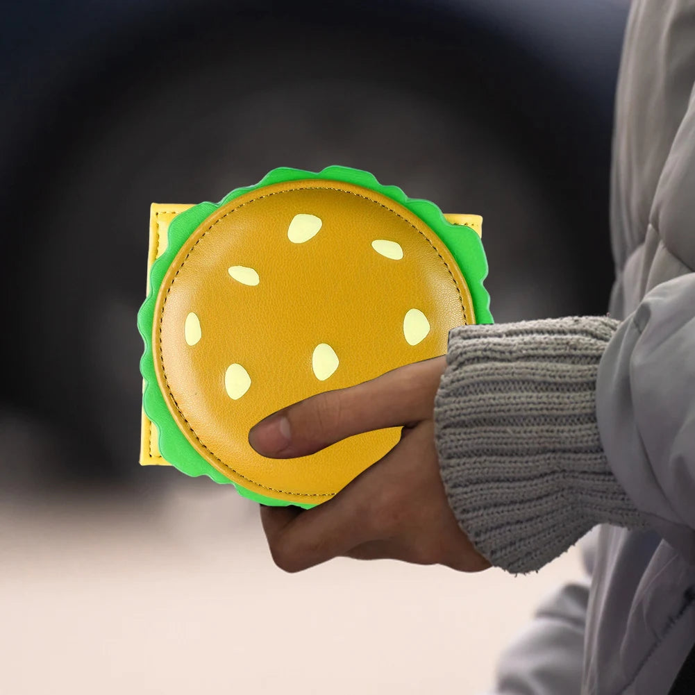 Burger Shaped Cute Wallet RFID Blocking Bifold Wallet PU Leather Coin Purse for Women Girls