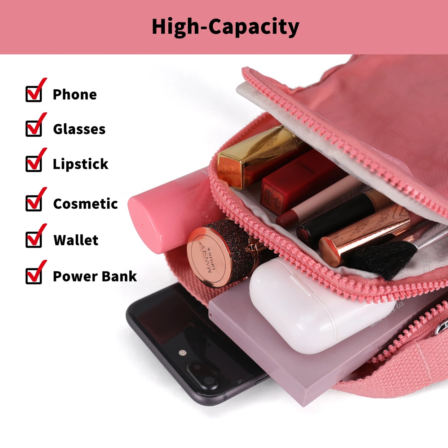 Lightweight Women's Crossbody Bags Small Messenger Purse with Shoulder Strap Waterproof Mini Tote & Multi-Pockets for Daily Use