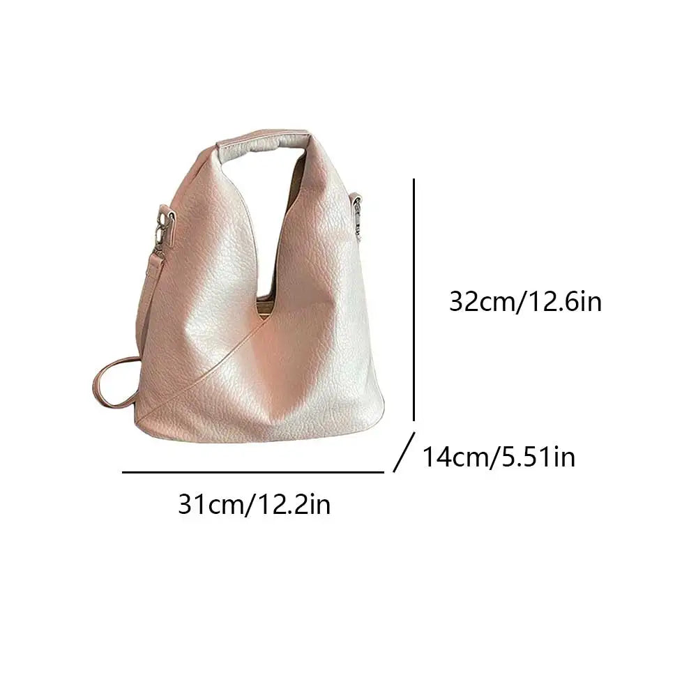 Tote Purse for Women PU Leather Solid Shoulder Bag Large Capacity Crossbody Bags 2024 Trend Ladies Handbag Versatile Satchel Bag