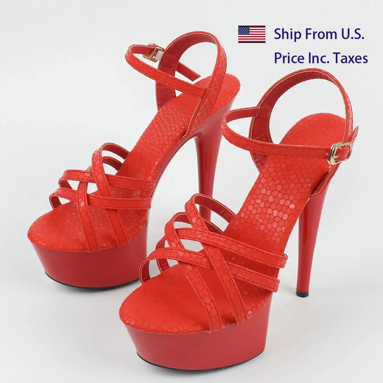 【Send from US Inc Taxs】Spring Women Clear Heels Sexy Platform Sandals Slipper 15cm Girls Shoe for Party Club Sandals LFD-8661-A3