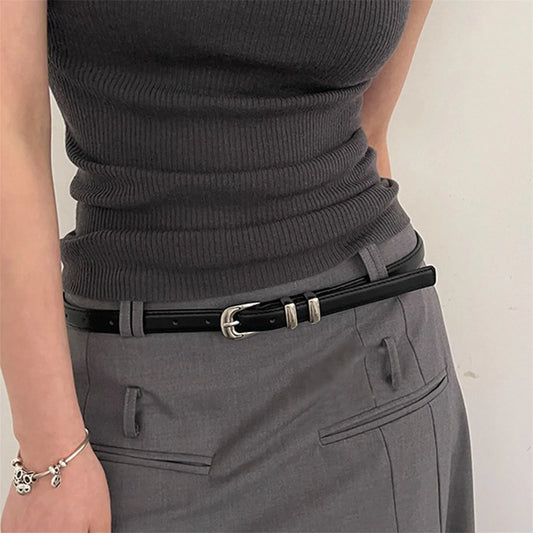 Stylish Women s Genuine Leather Belt with Adjustable Buckle for Formal and Casual Outfits - Chic Accessory for Any Occasion