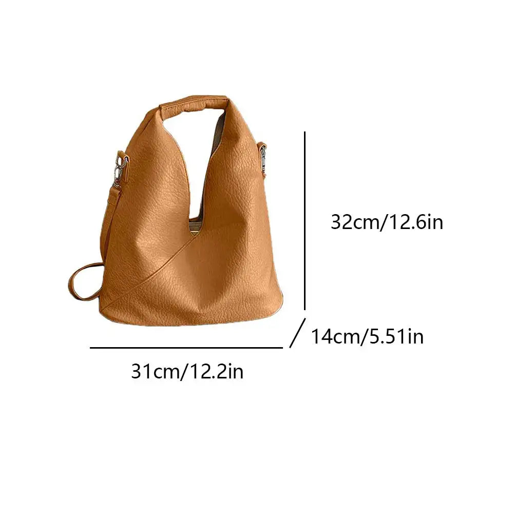 Tote Purse for Women PU Leather Solid Shoulder Bag Large Capacity Crossbody Bags 2024 Trend Ladies Handbag Versatile Satchel Bag