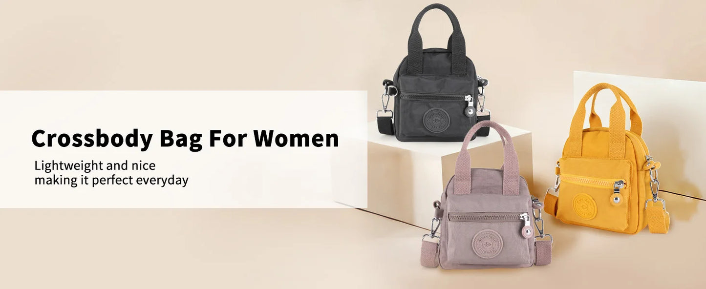 Y2K Women's Crossbody Bag Waterproof Lightweight Stylish Mini Tote & Messenger Shoulder Bag with Zipper Casual Compact Handbag