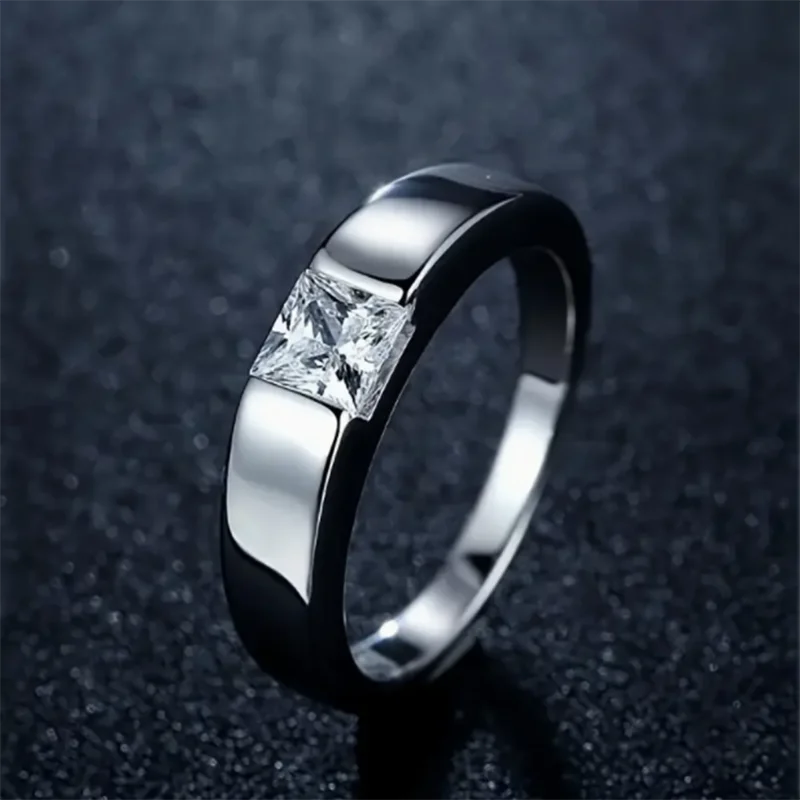 1 S925 Sterling Silver with 1ct Moissanite Ring for Men and Women |Gifts for Him |Gifts for Her |Birthday |Wedding |Anniversary
