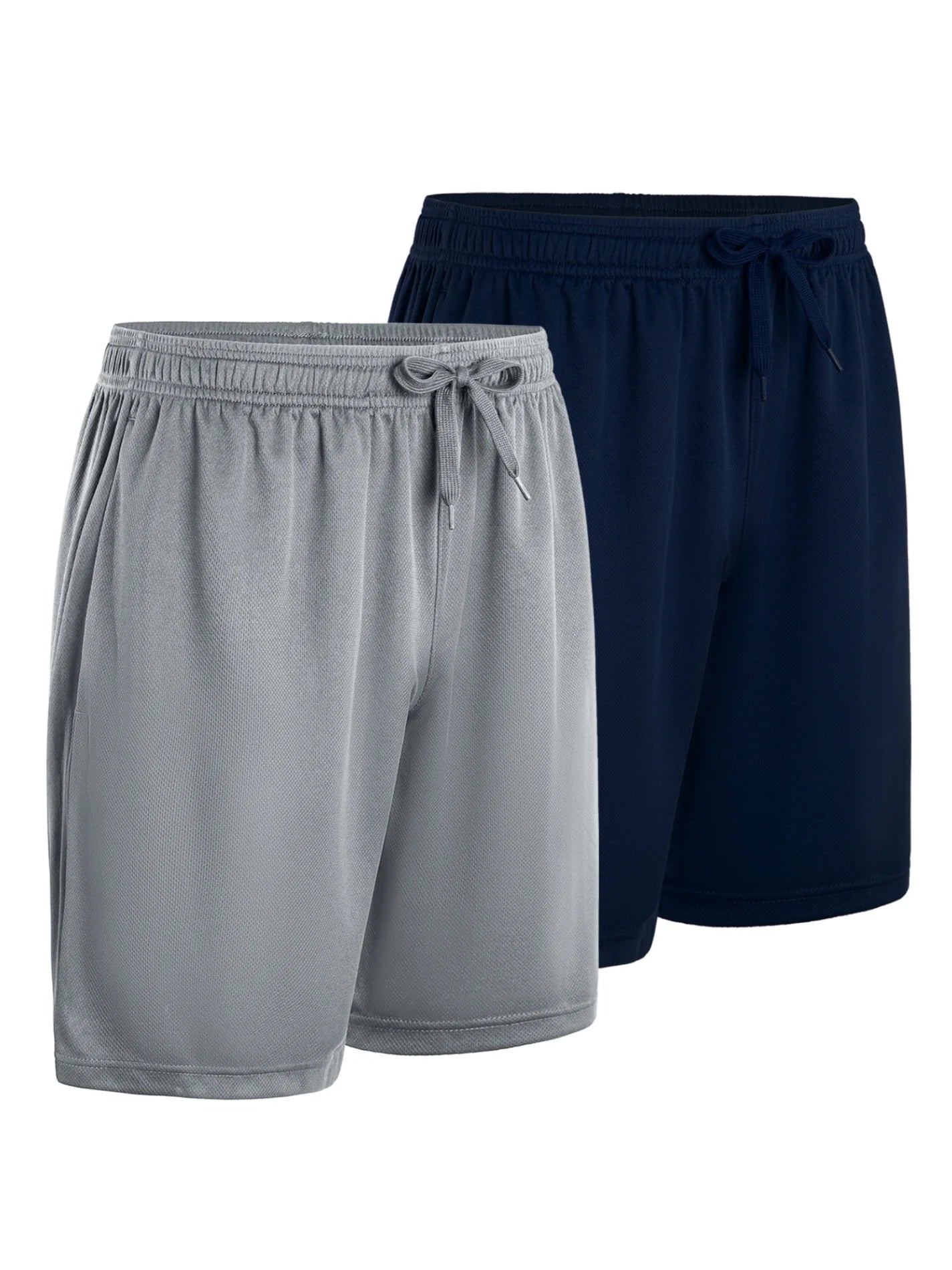 2-piece men's polyester sports shorts, quick drying, suitable for sports and fitness, running shorts