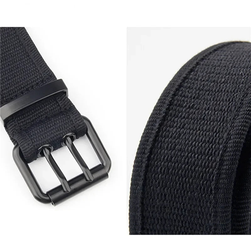 Canvas Belt For Men Luxury Metal Pin Buckle Army Tactical Nylon Braid Belts For Women Jeans High Quality Military Strap Male
