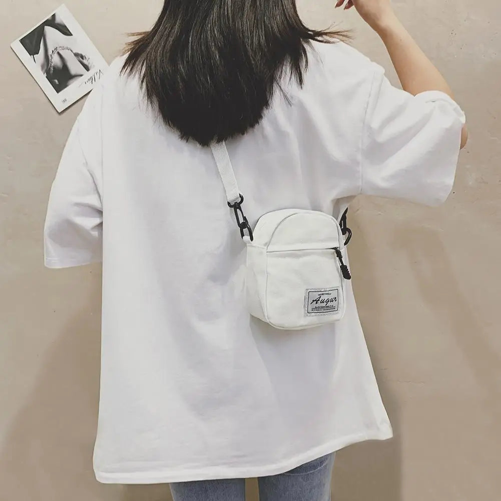 Fashion Women Canvas Bags Patchwork Mini Wallet Phone Shoulder Messenger Bags Multilayers Vintage Design Lady Handbag