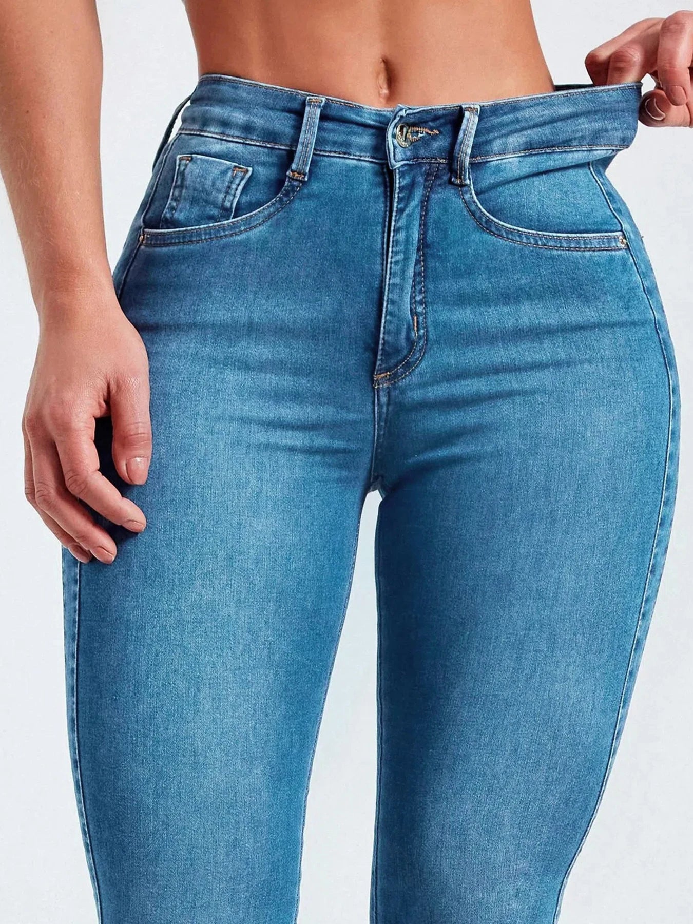 2025 new women's sexy hip lifting tight jeans, high stretch casual comfortable jeans, summer clothing